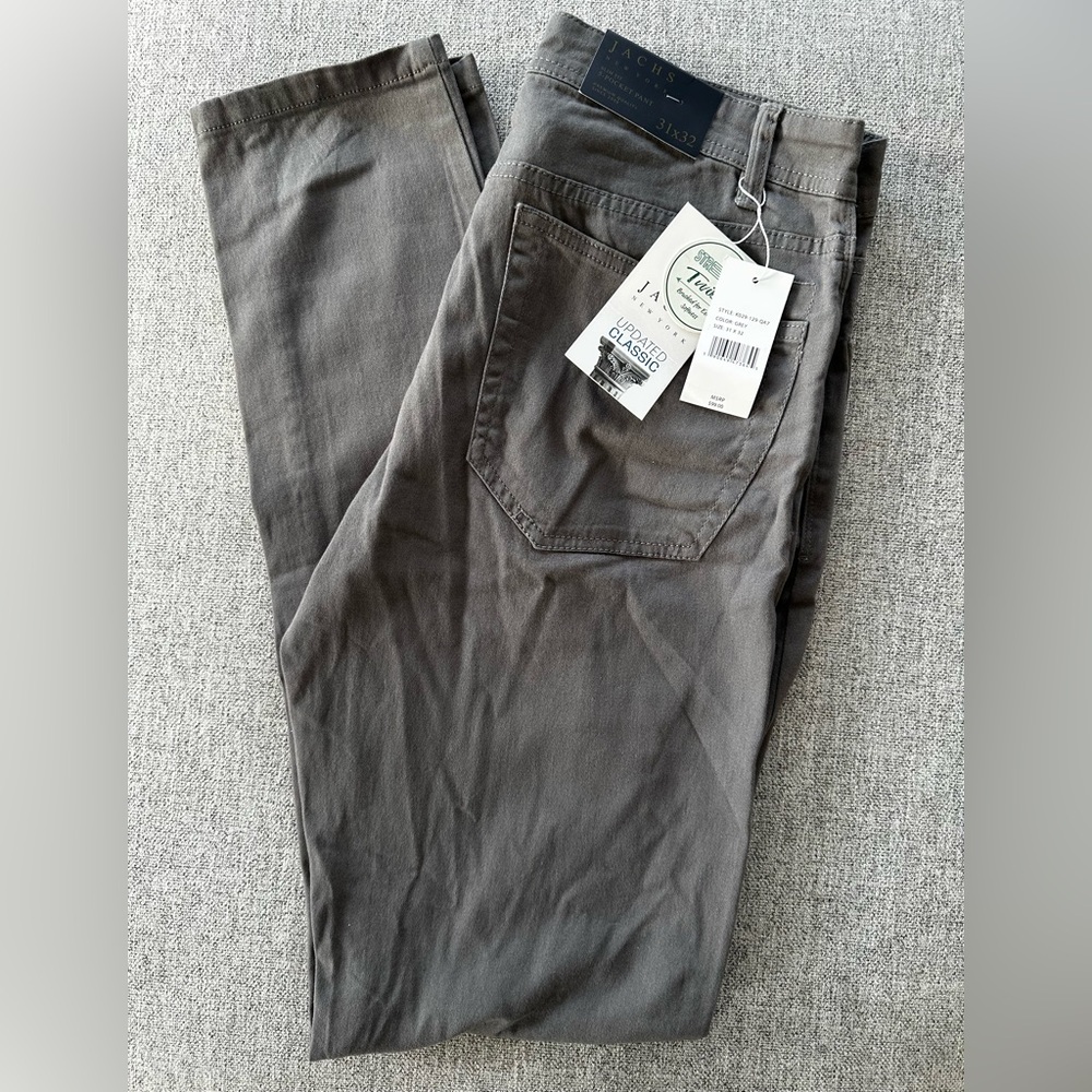 Jachs Gray Slim Fit Pants